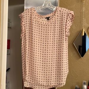 Cute Pink,white, maroon top Ann Taylor